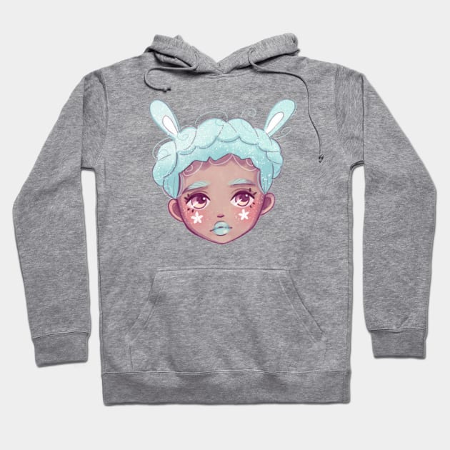 Bunny Girl Aqua Hoodie by Alina.soul.notes